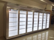 Cámara fría de la exhibición de cristal del congelador de refrigerador, sitio comercial 380V/50Hz del congelador